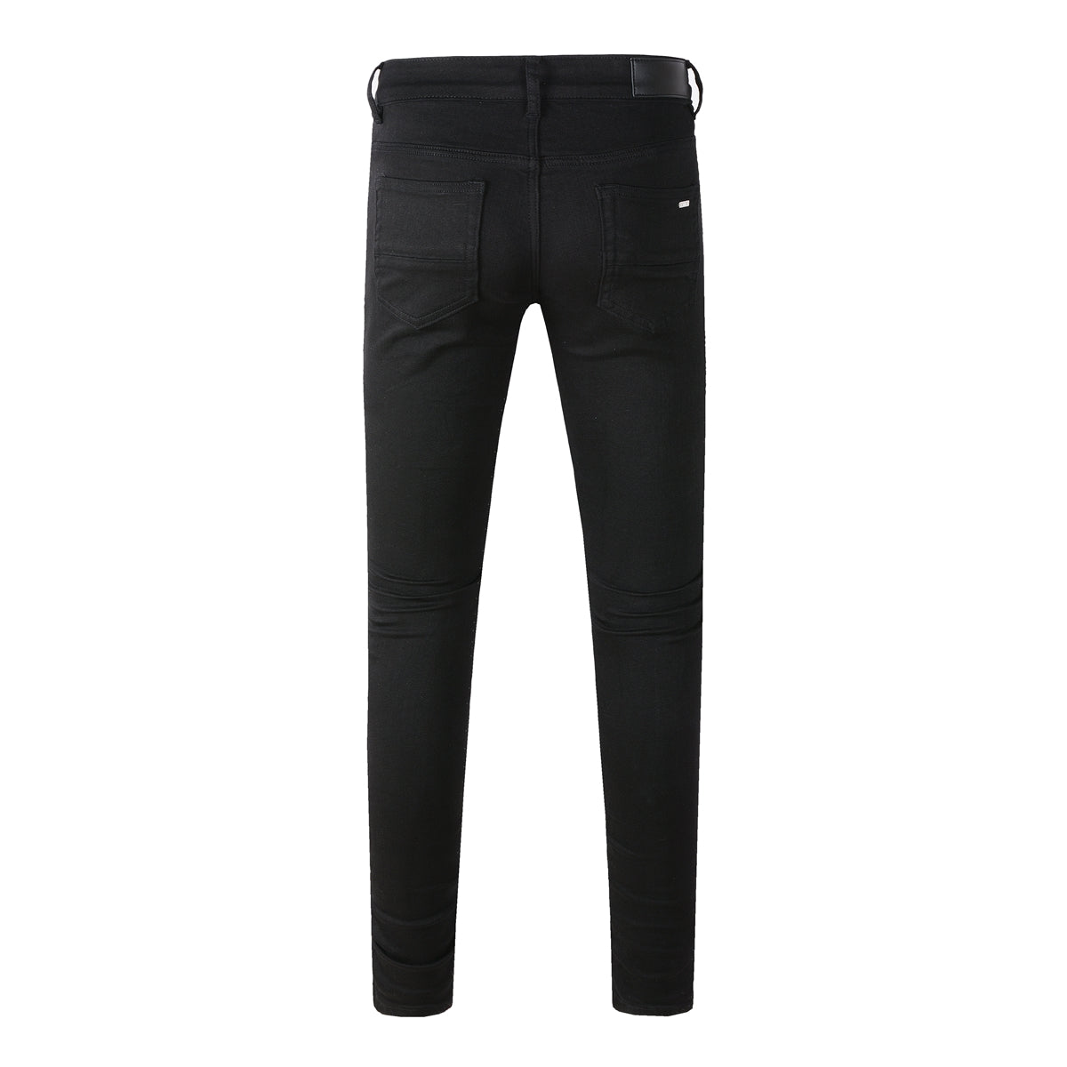 Men’s Slim Fit Black Jeans with Extensive Distressed Rips and Eye-Catching Sequin Details for a Bold Night Out Look 565