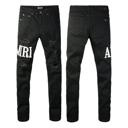 Ripped Jeans Men's Jeans High Street Trend Slim High Street Jeans #649