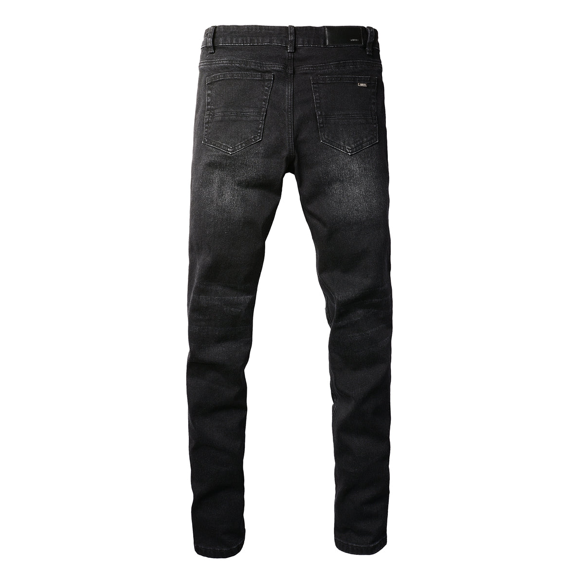 Vaqueros desgarrados de moda urbana europea y americana, pantalones elásticos ajustados de marea urbana para hombres #(891-8833)
