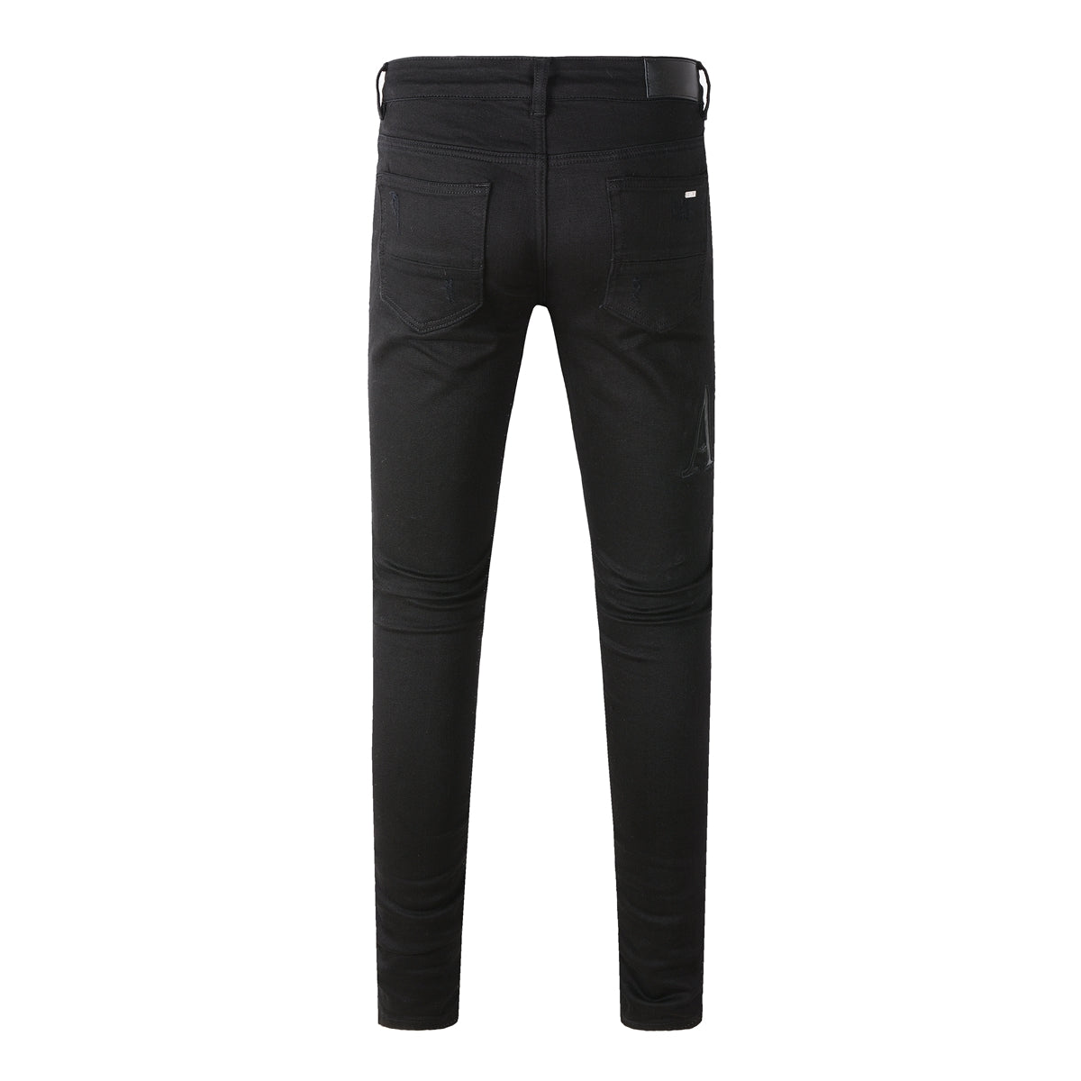 European and American Street Trendy Ripped Letter Embroidered Jeans High Street Trendy Men Slim-fitting Small Feet Jeans #892