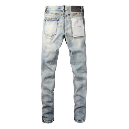 New Blue Vintage Personality Fashion Ripped Jeans 9058