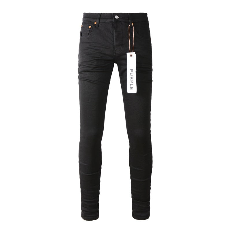Pantalones Vaqueros Negros Desgastados para Hombre Rodillas Rotas Nwt Estilo Urbano Moda 9023