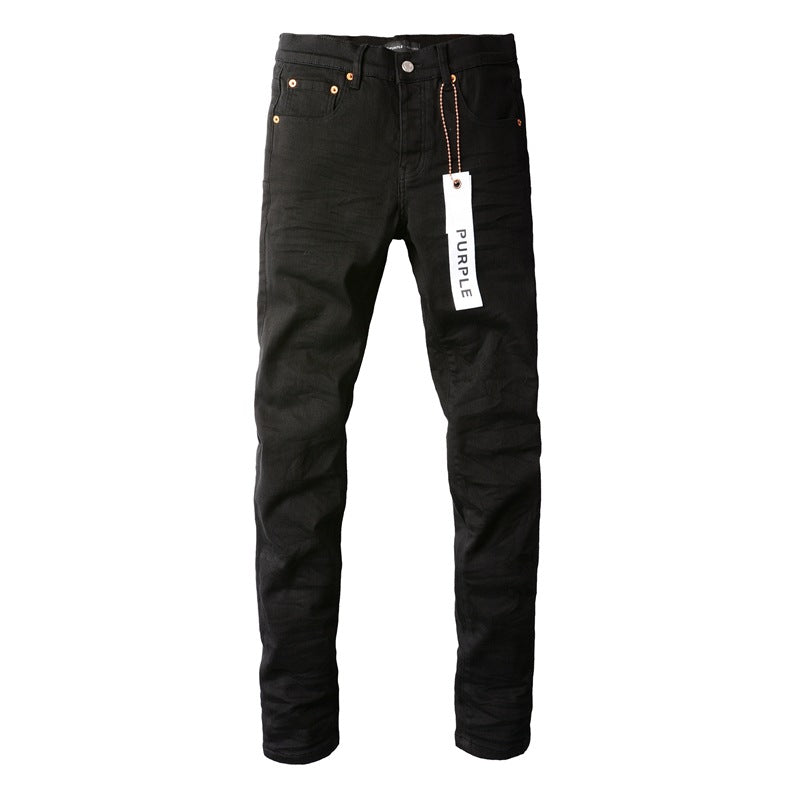 Pantalones Vaqueros Negros Desgastados para Hombre Rodillas Rotas Nwt Estilo Urbano Moda 9023