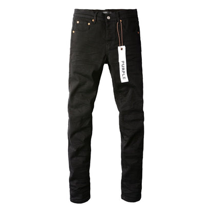 Pantalones Vaqueros Negros Desgastados para Hombre Rodillas Rotas Nwt Estilo Urbano Moda 9023
