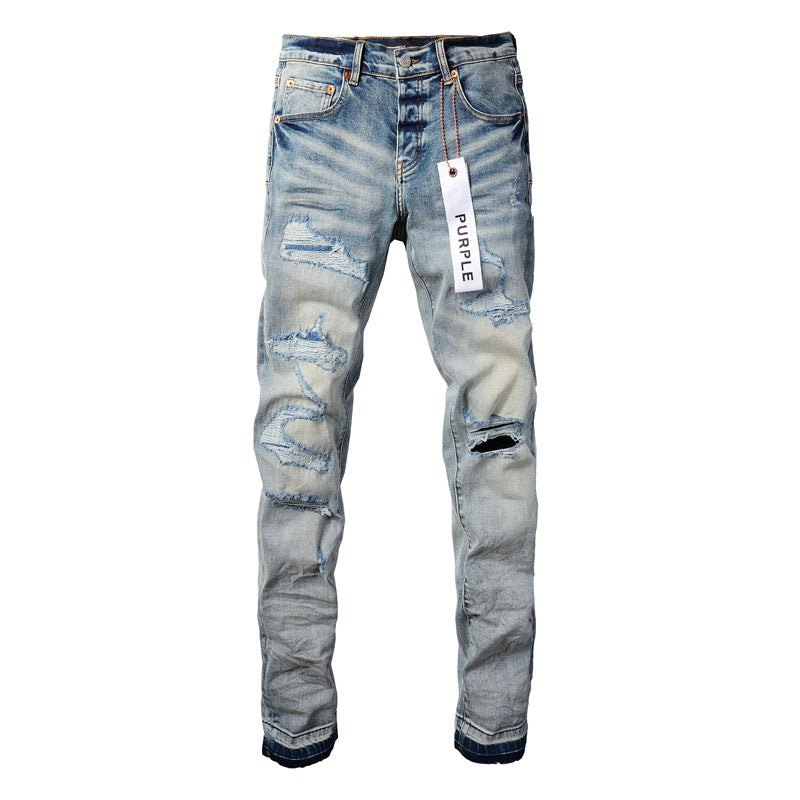 Designer Jeans For Mens Pant Stacked Jeans Men Baggy Denim Tears European Jean Hombre Mens Pants 9013