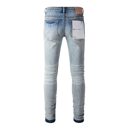 Designer Jeans For Mens Pant Stacked Jeans Men Baggy Denim Tears European Jean Hombre Mens Pants 9013