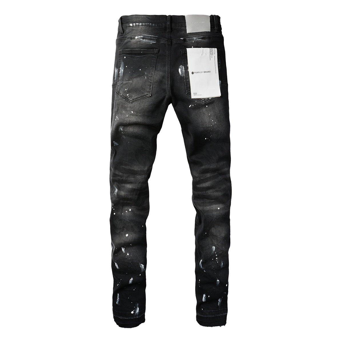 Jeans With High Street Black Paint Distressed (9002-7025) Fashion Pants